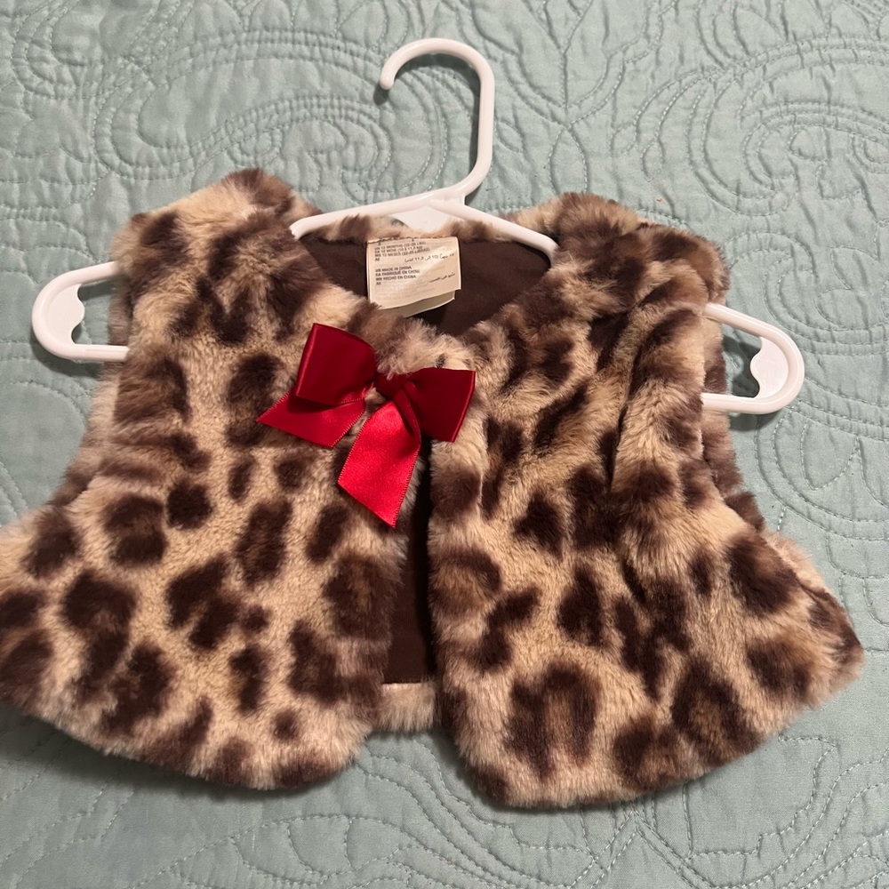 Leopard vest 12 months